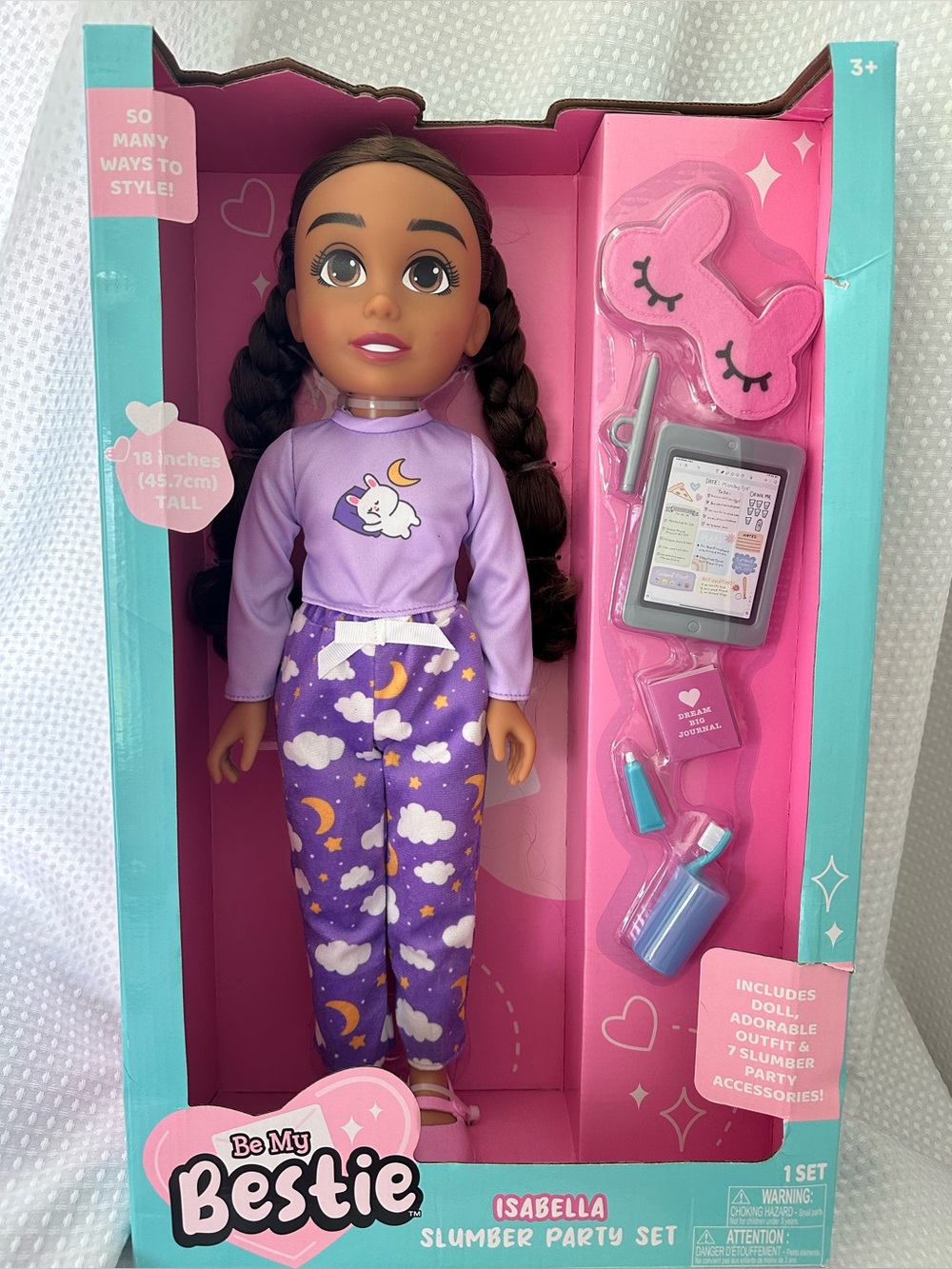 Be My Bestie Isabella Doll Lavender slumber party set NEW